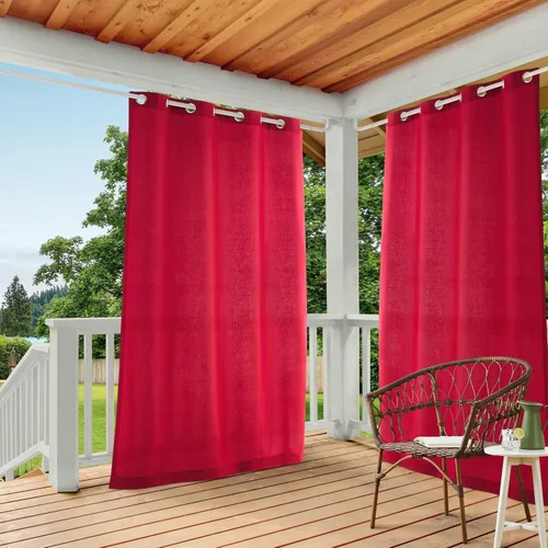 Vista 19 de Town & Country Basics Cabana - Cortinas pesadas para interiores y exteriores, opacidad de filtrado de luz con ojales en la parte superior, repelente