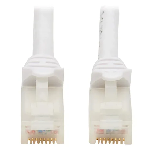 Vista 3 de TRIPP LITE, Safe-IT, cable Ethernet Cat6a, resistente a las bacterias, certificado 10G Snagless, UTP (RJ45 M/M), blanco, 14 pies/13.9 ft, garantía