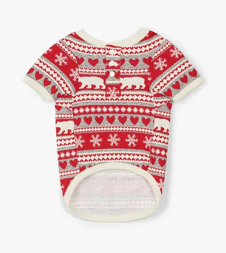 Vista 4 de Little Blue House unisex-baby Fair Isle Bear & Moose Family Pajamas