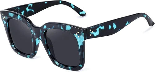 Vista 2 de FEISEDY Gafas de sol vintage de mariposa para mujer, diseño de lujo, cuadrado, degradado, B2486