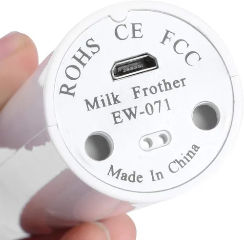 Vista 2 de Mezclador de mano eléctrico portátil USB batidor de huevos eléctrico espumador de leche agitador de café mezclador utensilios de cocina blanco