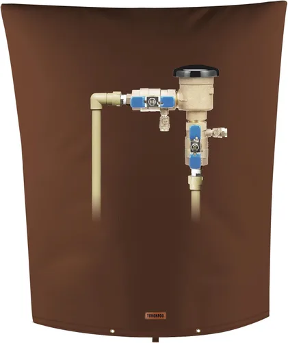 Vista 46 de Cubierta aislante de tubería para prevención de reflujo (5°F) – Bolsa aislada para válvula de aspersor de riego – Cubierta de bomba de pozo de agua