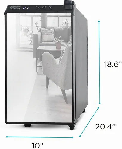 Vista 3 de BLACK+DECKER Enfriador de vino termoeléctrico de 8 botellas, BD60326