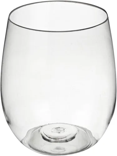 Vista 2 de Restaurantware Copas de vino de plástico transparente de 12 onzas, reutilizables, 10