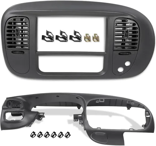 Vista 11 de CHEDA Cubierta de bisel de tablero frontal central marrón compatible con Ford F150/Ford Expedition 1997 1998 1999 2000 20001 2002 2003