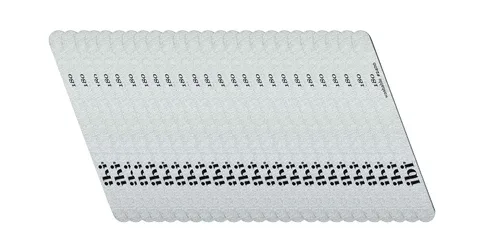 Vista 2 de IBI Lima de cojín 180 Zebra Grano 180/180 Lima de uñas lavable (10 unidades)