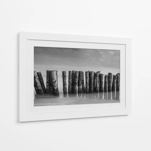 Vista 7 de Canvas Lab Miramar Beach Tampico by Jaime López Portillo 11 x 7 in Fine Art Framed Print, Frame Color: Black, With Mat