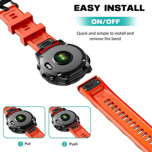 Vista 6 de OVERSTEP Correa de reloj compatible con Fenix 5, correa de ajuste rápido de 0.866 pulgadas para Garmin Fenix 5 Plus/Fenix 6/Fenix 6 Pro/Fenix