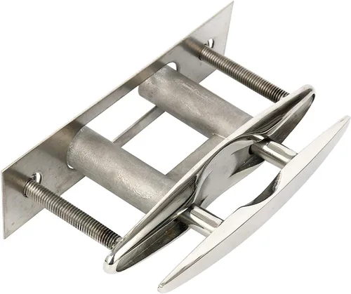 Vista 4 de Amarine Made Par de botes marinos de acero inoxidable 316 Pull up Cleat Flush Mount Cleat Lift