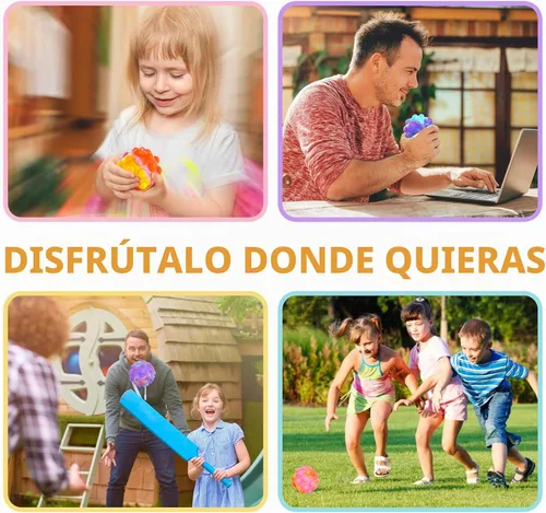 Vista 4 de Juguetes para ansiedad a granel, 4 unidades de bolas de estrés 3D, paquete
