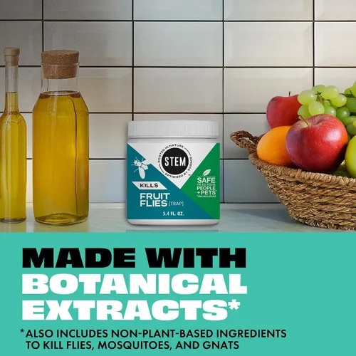 Vista 5 de Trampa para Moscas de la Fruta STEM: Atrapamoscas con Extractos Botánicos; 5.4 fl oz (Paquete de 1)