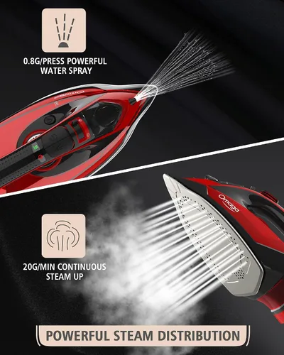 Vista 5 de OMAIGA Juego de plancha de vapor para el hogar, planchado eficiente, fácil de transportar, adecuado para todo tipo de prendas