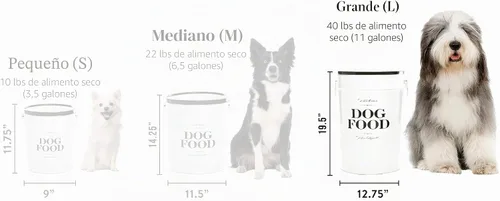Vista 2 de Harry Barker Bon Chien contenedor para almacenamiento de comida para perros, color negro, 10 libras de capacidad