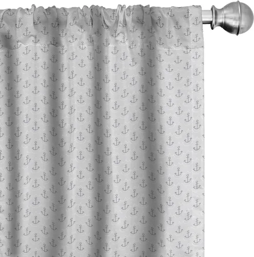 Vista 31 de Ambesonne - Paquete de cortinas de ventana de invierno de 2 unidades, cristales ornamentales de hielo con tiempo frío de enero abstracto, juego