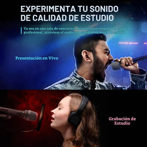 Vista 3 de CAROL AC-900S XLR Micrófono vocal con cable, supercardioide con interruptor