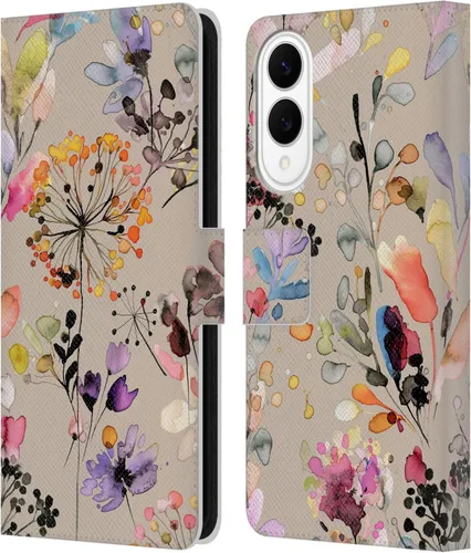 Vista 261 de Head Case Designs Officially Licensed Ninola Beige Wild Grasses Leather Wallet Case Compatible with Samsung Galaxy A07 4G