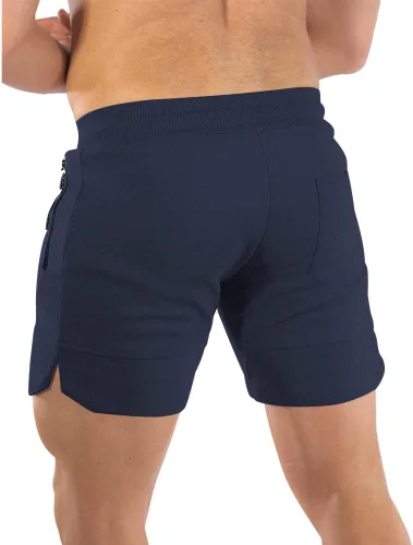 Vista 3 de PIDOGYM Pantalones cortos de entrenamiento para hombre de 5 pulgadas, pantalones cortos ajustados para culturismo, correr, entrenamiento