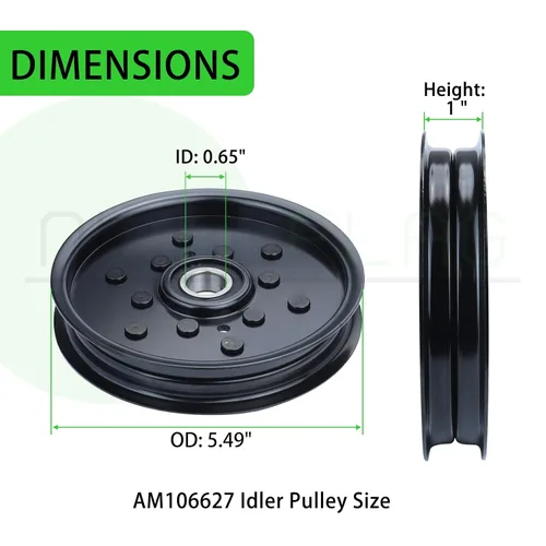 Vista 3 de AUC16698 Polea tensora para John Deere Z225 Z425 Z445 265 345 2-1 Paquete