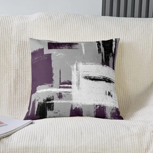Vista 16 de Juego de 4 fundas de almohada abstractas de 16 x 16 pulgadas, fundas de cojín suaves y modernas de arte abstracto para sofá, fundas decorativas