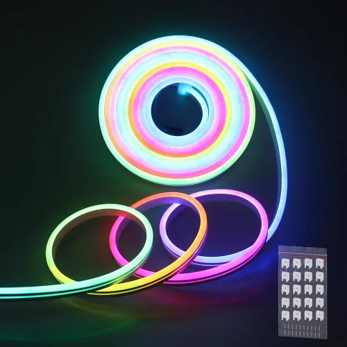 Vista 16 de ALITOVE WS2812B WS2811 Controlador LED direccionable RF remoto inalámbrico Mini controlador 5 ~ 24 V CC para WS2812 WS2811 Dream Color Rainbow RGB