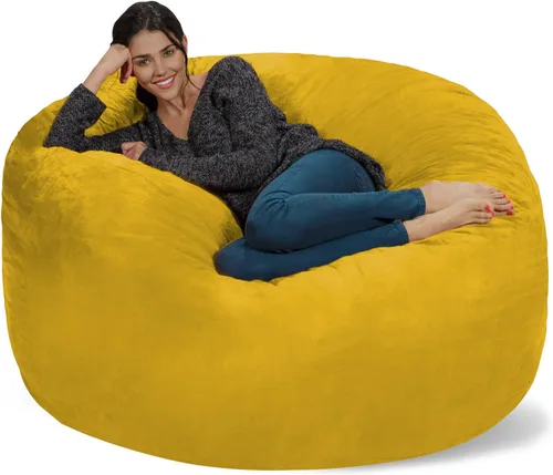 Vista 18 de Chill Sack Bean Bag Funda para silla, 3 pies, microgamuza - Oliva