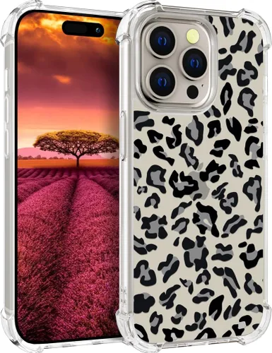 Vista 30 de Funda compatible con iPhone 15, bonita funda transparente para mujer, funda de silicona transparente para teléfono, color negro, tigre poderoso