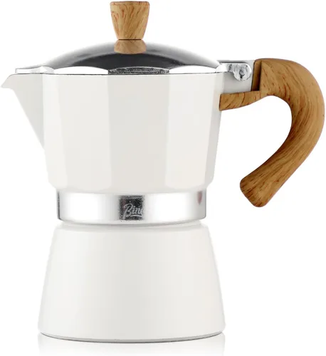 Vista 18 de Estufa para máquina de café expreso, olla de camping Moka de 2 tazas/4.1 fl oz, cafetera italiana de café expreso, fácil de usar (negro)