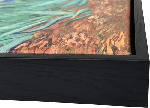 Vista 7 de Wieco Art Lienzo enmarcado para pared, impresiones de lirios de Van Gogh, flores famosas, pinturas al óleo, reproducción moderna de lienzo giclée