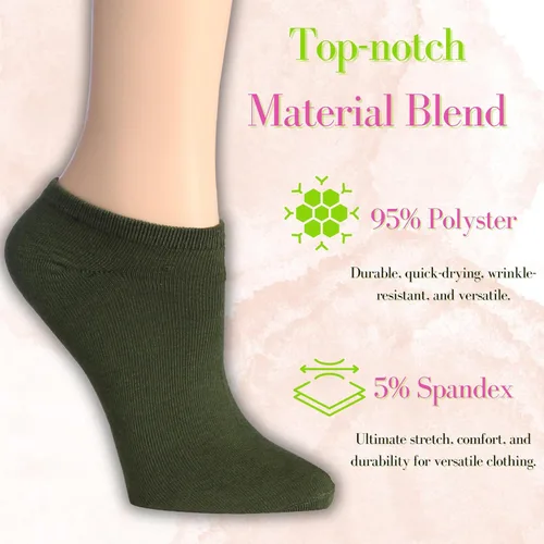 Vista 3 de Tipi Toe Women's 20 Pairs Colorful Patterned Low CutNo Show Socks