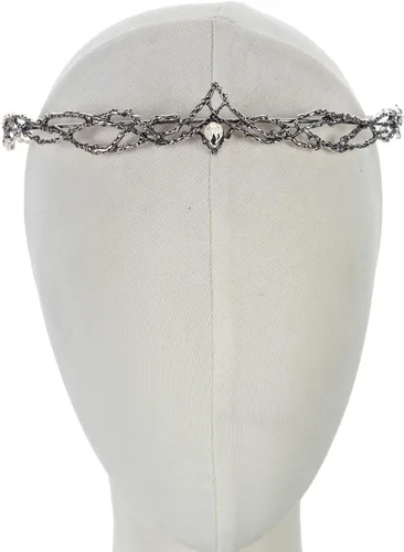 Vista 3 de Disfraz de corona de cristal con diamantes de imitación para mujeres y hombres, diadema doradaplateada para boda, cumpleaños, graduación, fiesta