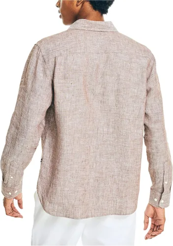 Vista 2 de Nautica Camisa de lino de ajuste clásico para hombre
