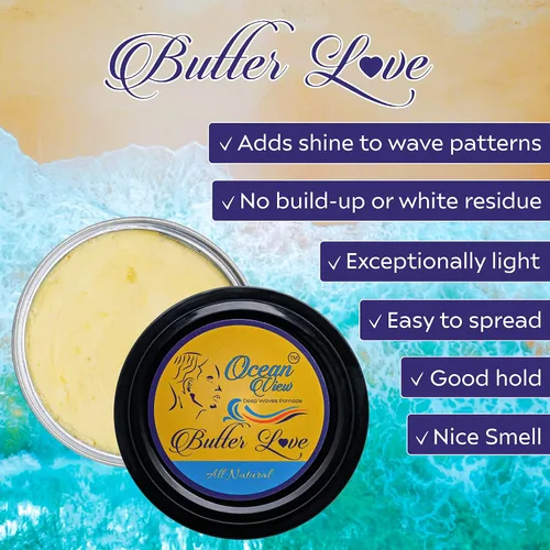 Vista 3 de OCEAN VIEW DEEP WAVES POMADE Cepillo ondulado de cerdas medianas + grasa de ondas 360