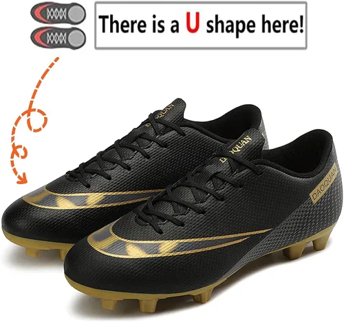 Vista 3 de Aiqzsh Zapatos deportivos de fútbol para hombre, zapatos de fútbol profesionales, transpirables para deportes al aire libre, corrercompetencia