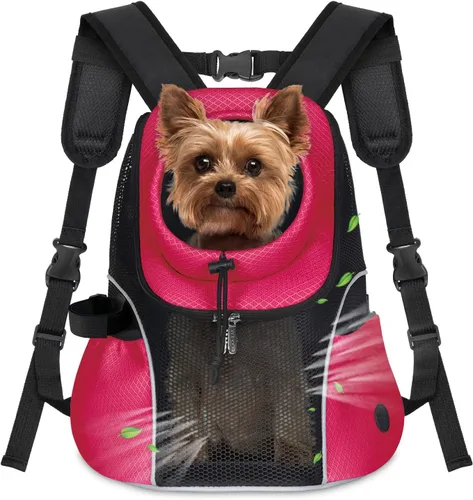 Vista 14 de WOYYHO Mochila portadora de perros para mascotas, mochila frontal