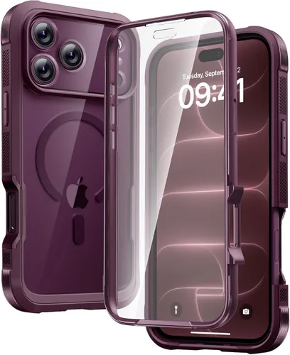 Vista 198 de Diaclara - Funda diseñada para iPhone 13, carcasa resistente de cuerpo completo con protector de pantalla integrado sensible al tacto, funda