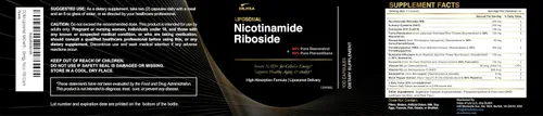 Vista 4 de DLNIA Suplemento NAD+ y alternativa a NMN — Ribosida de nicotinamida liposomal (NR) 1258 mg con resveratrol, quercetina, pterostilbeno y CoQ10