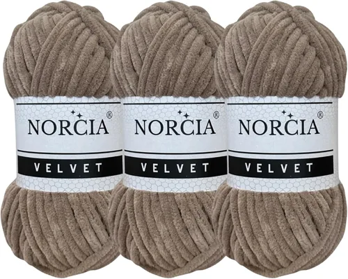 Vista 25 de Hilo de Terciopelo Suave Chenille para Ganchillo Super Voluminoso (100g-3.50oz) (68m-74.3 yds) Hilo para Manta de Bebé para Tejer Amigurumi Hilo