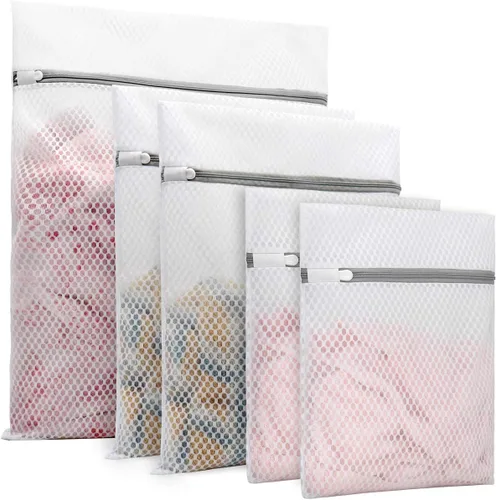 Vista 9 de Muchfun 3 bolsas de lavandería duraderas de malla de panal para prendas delicadas de 9 x 12 pulgadas (3 pequeñas) 36 ES Small