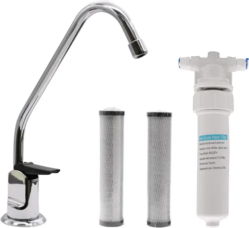 Vista 11 de Westbrass CO128-11 Kit de grifo dispensador de agua fría pura estilo Touch-Flo de 8 pulgadas con unidad de filtro en línea debajo del fregadero y 2