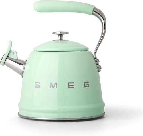 Vista 16 de Smeg Tetera silbante Retro para estufa – 2.4L (Negro)