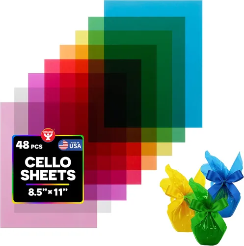 Vista 9 de Hygloss Cello Craft - Hoja de celofán, 8.5 x 11 pulgadas, 24 por paquete
