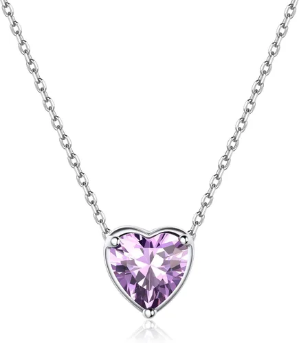 Vista 26 de ChicSilver Birthstone Necklace for Women 925 Sterling Silver Stone Necklace 925 Sterling Silver, Hypoallergenic for Sensitive Skin, 12-Months Zafiro
