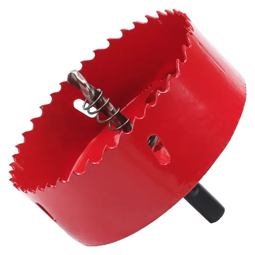 Vista 17 de Utoolmart Sierra de taladro bimetal profesional de acero inoxidable, 0.984 in de profundidad de apertura con mango triangular (2.953 in)