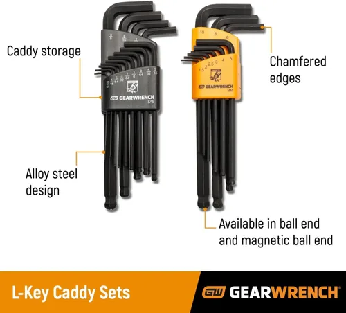 Vista 4 de GEARWRENCH Juego de llaves hexagonales Torx de brazo largo de 9 piezas - 83522
