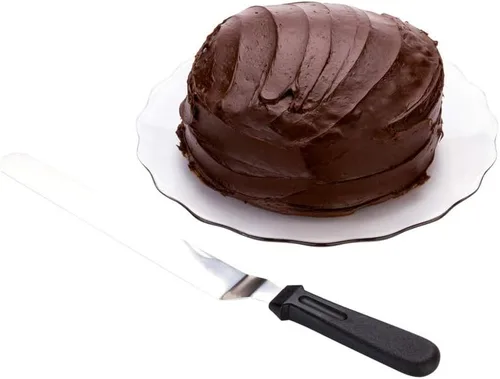 Vista 4 de Restaurantware Met Lux - Espátula de 10.5 x 1.3 pulgadas, 1 espátula de glaseado en ángulo, mango de plástico, hoja de 6 pulgadas, cuchillo