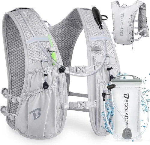Vista 12 de BECOJADDE Chaleco de Hidratación Mochila para Correr para Hombres Mujeres, Mochila de Hidratación Ligera de 5L para Correr, Chaleco de Hidratación