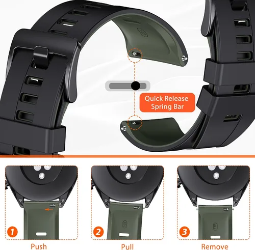 Vista 4 de ANCOOL Correa de reloj Garmin Venu 3/Venu 2/Forerunner 265 Band/Vivoactive 4 Band 0.866 in Silicona Watch Band para Forerunner 255