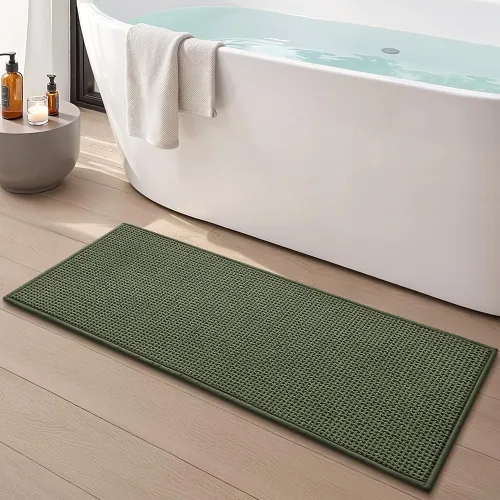 Vista 11 de Alfombras de baño antideslizantes lavables, alfombra de baño súper absorbente y delgada de secado rápido de pelo bajo para baño pequeño