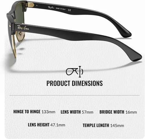 Vista 5 de Ray-Ban RB4175 CLUBMASTER OVERSIZED Square Shaped Sunglasses for Men & Women with Official RAYBAN Eyewear Kit