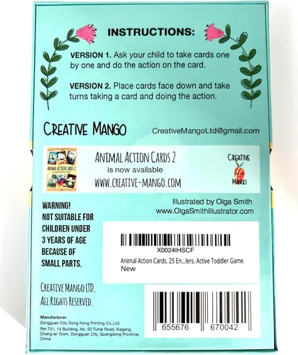 Vista 9 de Tarjetas de acción de animales de mango creativo (tarjetas de acción animal 1)